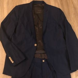 Zara Dark Navy Single Button Suit